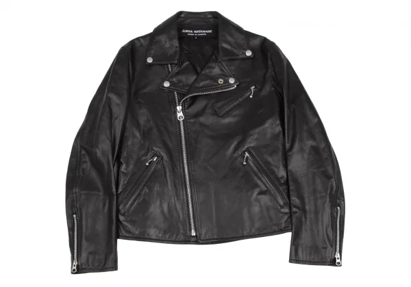 ジュンヤワタナベ コムデギャルソンJUNYA WATANABE COMME des GARCONS カウレザーダブルライダースジャケット 黒S K-107001_002