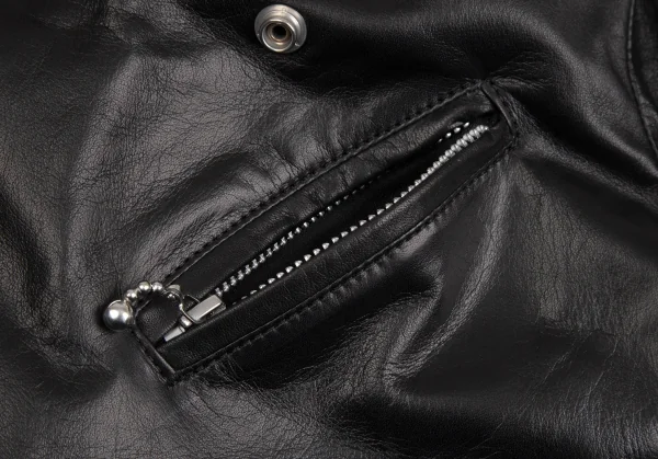 ジュンヤワタナベ コムデギャルソンJUNYA WATANABE COMME des GARCONS カウレザーダブルライダースジャケット 黒S K-107001_006