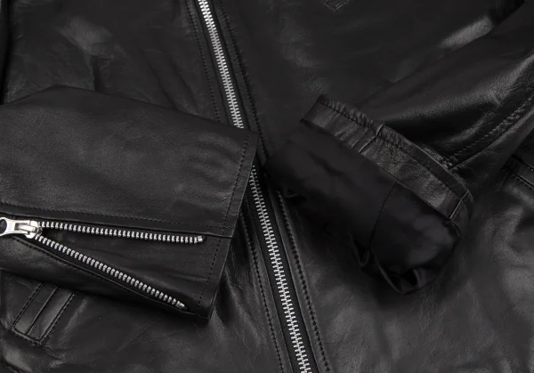 ジュンヤワタナベ コムデギャルソンJUNYA WATANABE COMME des GARCONS カウレザーダブルライダースジャケット 黒S K-107001_008