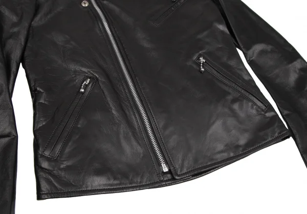 ジュンヤワタナベ コムデギャルソンJUNYA WATANABE COMME des GARCONS カウレザーダブルライダースジャケット 黒S K-107001_009