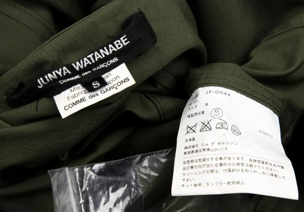 ジュンヤワタナベ コムデギャルソンJUNYA WATANABE COMME des GARCONS リップストップミリタリーシャツコート カーキS K-107003_018