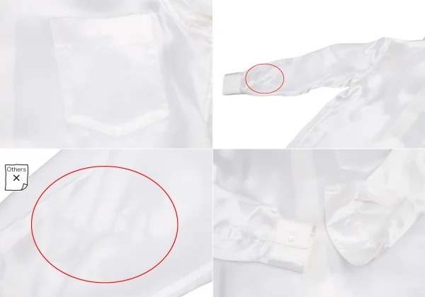 コムデギャルソンCOMME des GARCONS キュプラサテンネックストール前後反転シャツ オフM位 K-107006_004