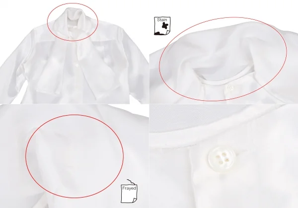 コムデギャルソンCOMME des GARCONS キュプラサテンネックストール前後反転シャツ オフM位 K-107006_008