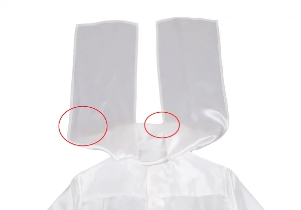 コムデギャルソンCOMME des GARCONS キュプラサテンネックストール前後反転シャツ オフM位 K-107006_009