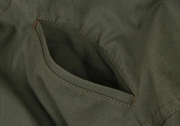 コムデギャルソンCOMME des GARCONS ポケットだまし絵ステッチ変形スカートパンツ カーキS K-107019_003