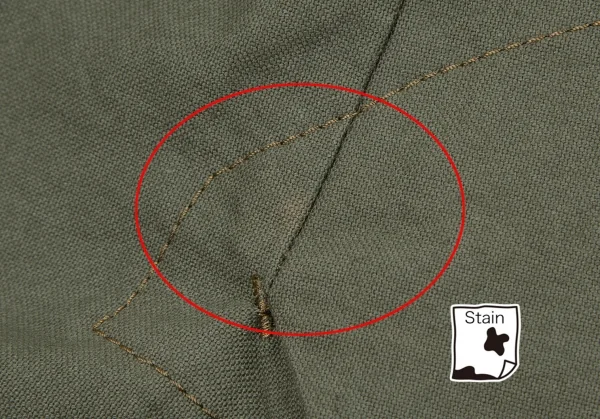 コムデギャルソンCOMME des GARCONS ポケットだまし絵ステッチ変形スカートパンツ カーキS K-107019_005