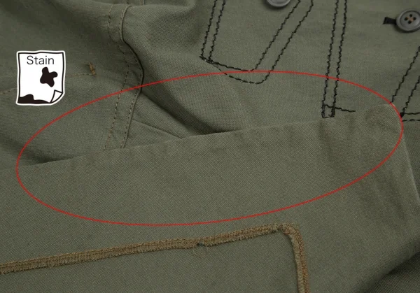 コムデギャルソンCOMME des GARCONS ポケットだまし絵ステッチ変形スカートパンツ カーキS K-107019_008