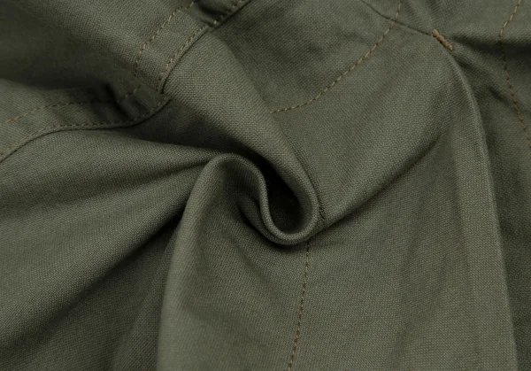 コムデギャルソンCOMME des GARCONS ポケットだまし絵ステッチ変形スカートパンツ カーキS K-107019_017