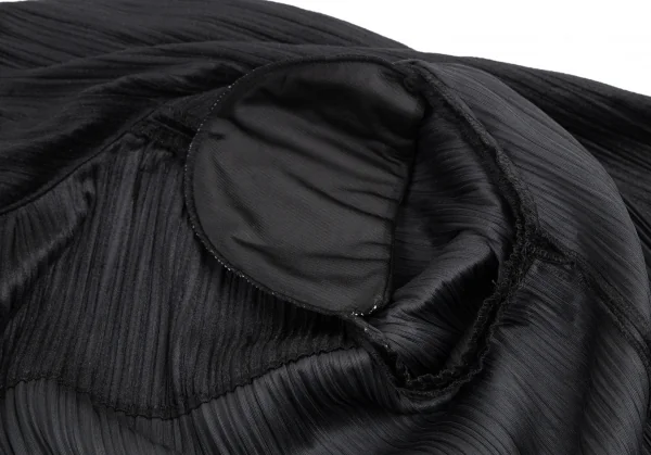 プリーツプリーズPLEATS PLEASE プリーツベロアショールジャケット 黒3 K-107039_011