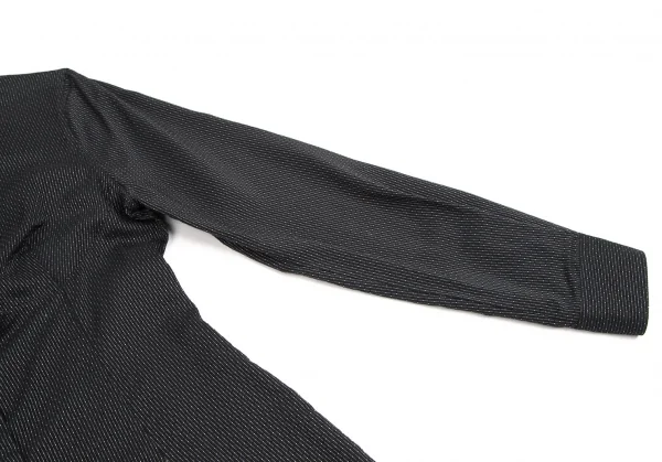 ヴェルサーチ ジーンズクチュールVERSACE JEANS COUTURE メデューサメタルボタンピンドットストライプシャツ 黒XS K-107046_004