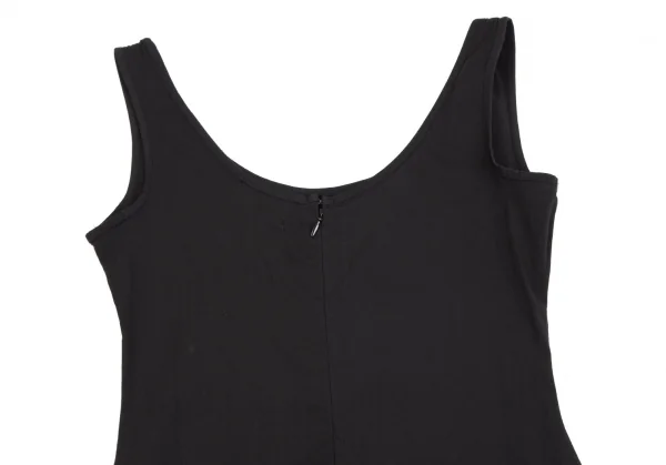 ジュニアゴルチエJUNIOR GAULTIER コットンバックジップストレッチノースリーブワンピース 黒40 K-107051_008