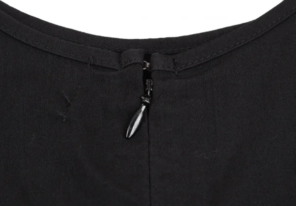 ジュニアゴルチエJUNIOR GAULTIER コットンバックジップストレッチノースリーブワンピース 黒40 K-107051_009