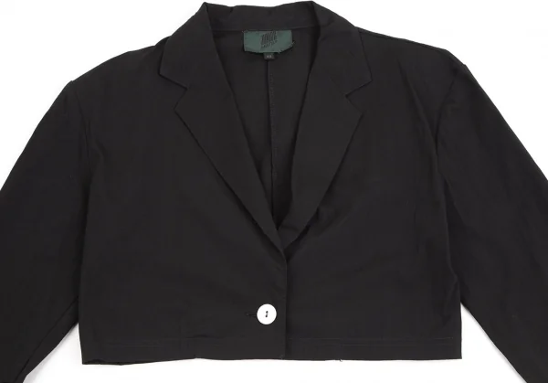 ジュニアゴルチエJUNIOR GAULTIER コットンショート丈ストレッチテーラードジャケット 黒40 K-107052_003