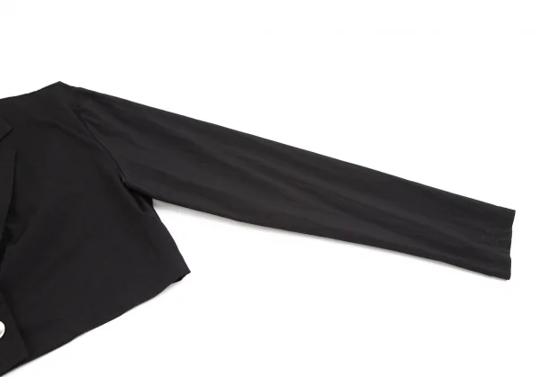 ジュニアゴルチエJUNIOR GAULTIER コットンショート丈ストレッチテーラードジャケット 黒40 K-107052_006