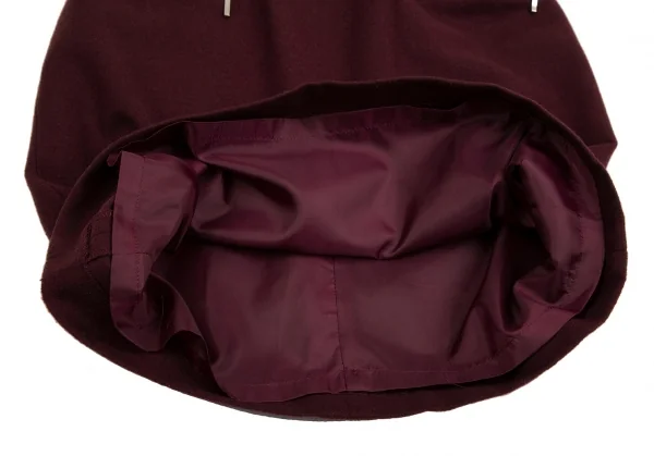 ジュニアゴルチエJUNIOR GAULTIER ウールナイロンジップポケットスカート ボルドー40 K-107064_006
