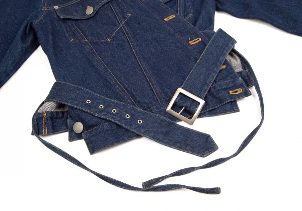 ゴルチエジーンズGAULTIER JEAN'S コットンベルテッドデニムジャケット インディゴ40 K-107070_008