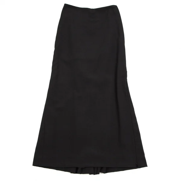 ジャンポールゴルチエJean Paul GAULTIER ウールバックレースアップロングスカート 黒38 K-107074_002