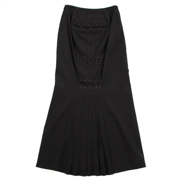 ジャンポールゴルチエJean Paul GAULTIER ウールレースアップデザインセットアップスーツ 黒40・38 K-107075_017