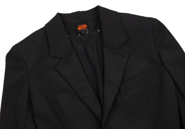 ジャンポールゴルチエJean Paul GAULTIER ウールレースアップデザインセットアップスーツ 黒40・38 K-107075_004