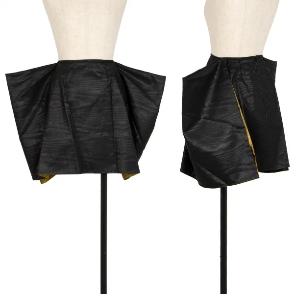 ジャンポールゴルチエ ファムJean Paul GAULTIER FEMME 光沢コットンポリ裾ボタン留め変形セットアップスーツ 黒40 K-107092_012