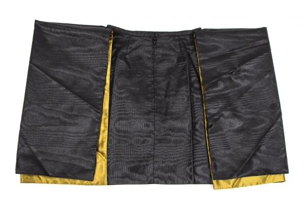 ジャンポールゴルチエ ファムJean Paul GAULTIER FEMME 光沢コットンポリ裾ボタン留め変形セットアップスーツ 黒40 K-107092_016
