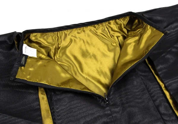 ジャンポールゴルチエ ファムJean Paul GAULTIER FEMME 光沢コットンポリ裾ボタン留め変形セットアップスーツ 黒40 K-107092_018