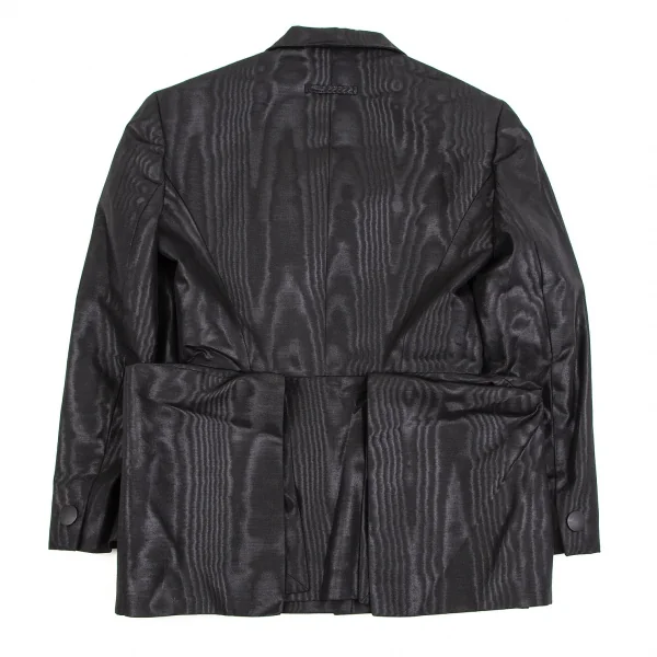 ジャンポールゴルチエ ファムJean Paul GAULTIER FEMME 光沢コットンポリ裾ボタン留め変形セットアップスーツ 黒40 K-107092_008