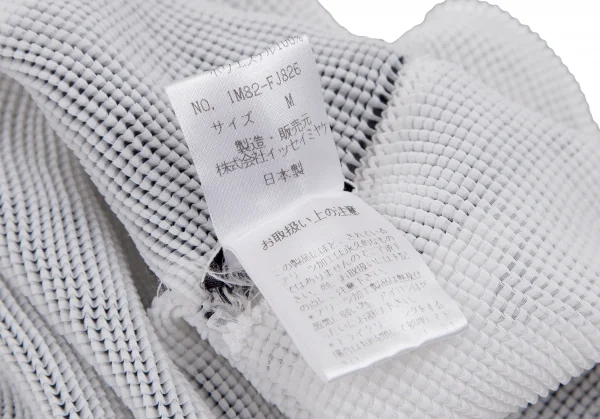 イッセイミヤケISSEY MIYAKEボックスプリーツグラフィックプリントタンクトップ 白黒M K-107114_012