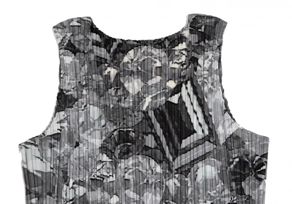 PLEATS PLEASE Jewel Printed Sleeveless Shirt K-107121_003