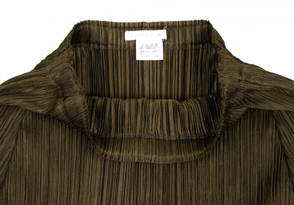 プリーツプリーズPLEATS PLEASE プリーツサルエルパンツ カーキ4 K-107131_004