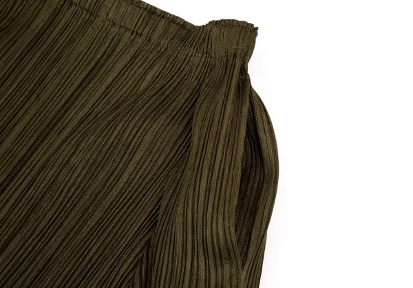プリーツプリーズPLEATS PLEASE プリーツサルエルパンツ カーキ4 K-107131_005