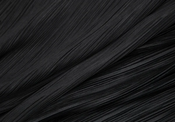 プリーツプリーズPLEATS PLEASE フリルドレープベストドッキングスカートワンピース 黒5 K-107144_016