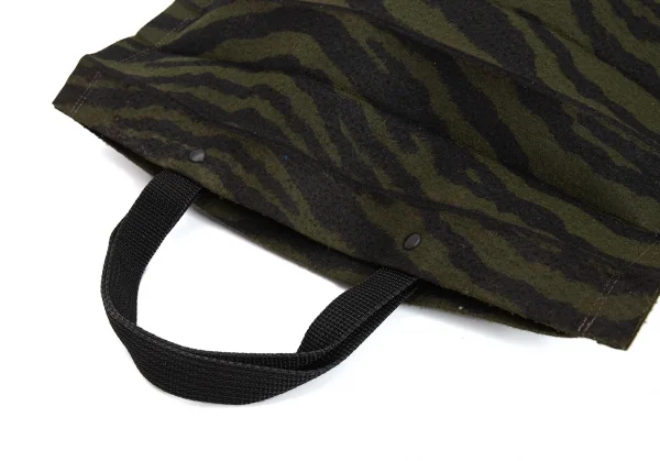イッセイミヤケISSEY MIYAKE タイガーカモプリーツミニトートバッグ モスグリーン黒 K-107161_006