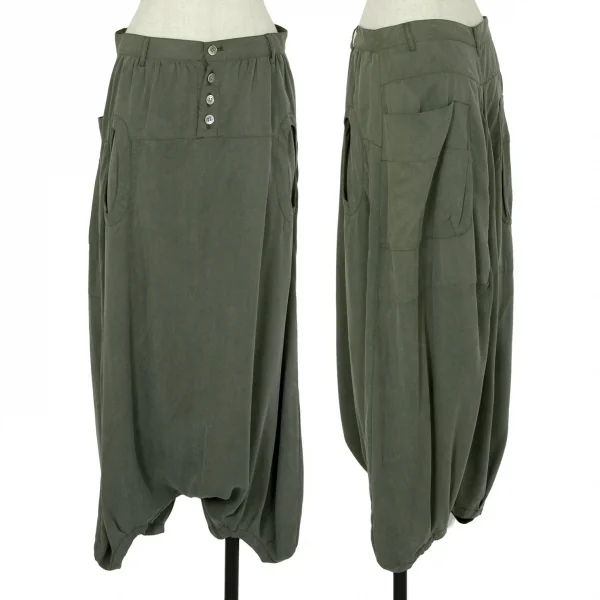 フラボアFRAPBOIS レーヨンサークルポケットペンギンパンツ カーキ0 K-107172_001