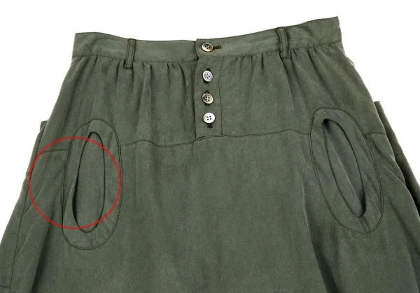 フラボアFRAPBOIS レーヨンサークルポケットペンギンパンツ カーキ0 K-107172_003