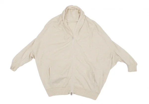 アツロウタヤマATSURO TAYAMA コットンリネンフルダブルジップサークルシルエットニット オートミール36 K-107173_002