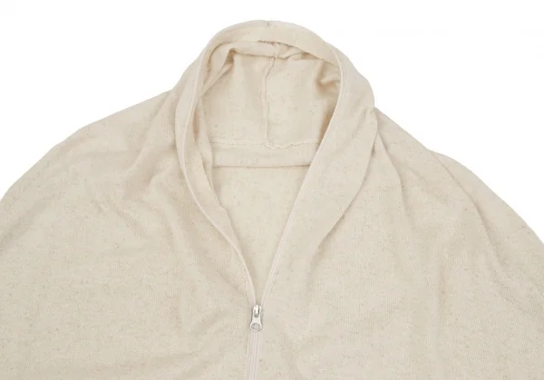 アツロウタヤマATSURO TAYAMA コットンリネンフルダブルジップサークルシルエットニット オートミール36 K-107173_003
