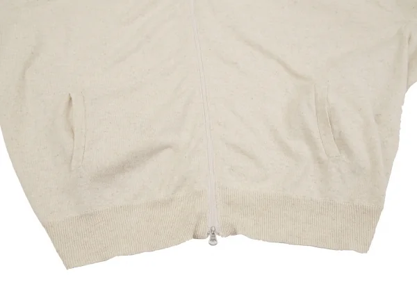 アツロウタヤマATSURO TAYAMA コットンリネンフルダブルジップサークルシルエットニット オートミール36 K-107173_007