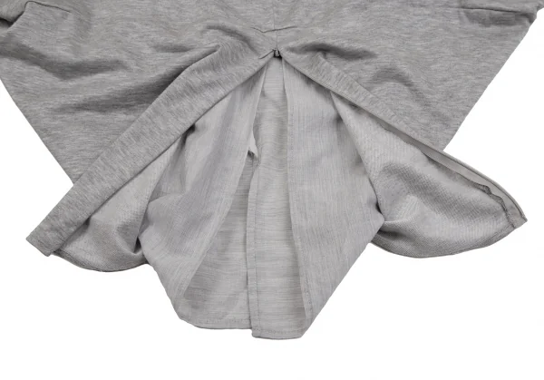 アツロウタヤマATSURO TAYAMA コットンドレープレイヤードフーテッドバックジップトップス グレー36 K-107174_012