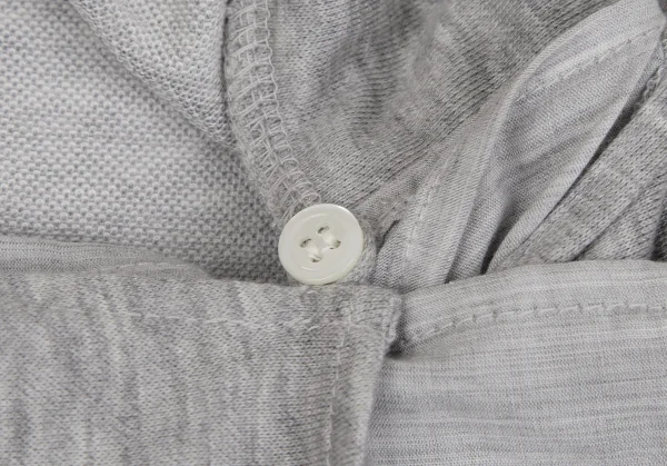 アツロウタヤマATSURO TAYAMA コットンドレープレイヤードフーテッドバックジップトップス グレー36 K-107174_004