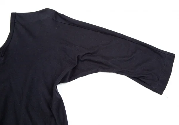 コムデギャルソンCOMME des GARCONS コットンダブルVネックカットソー 紺M位 K-107187_005