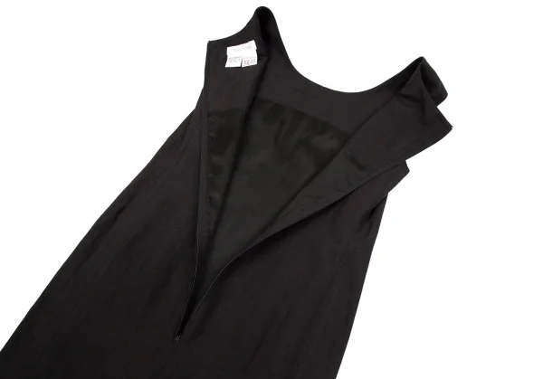 マックスマーラMax Mara シルクリネンノースリーブワンピース 墨黒38 K-107193_009