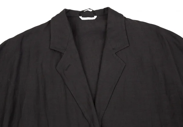 マックスマーラMax Mara シルクリネン着物スリーブセットアップ 墨黒38 K-107194_004