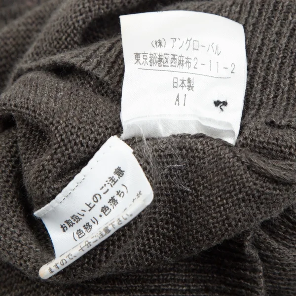 マーガレットハウエルMARGARET HOWELL リネンコットンヘンリーネックニットタンクトップ 焦げ茶II K-107196_012