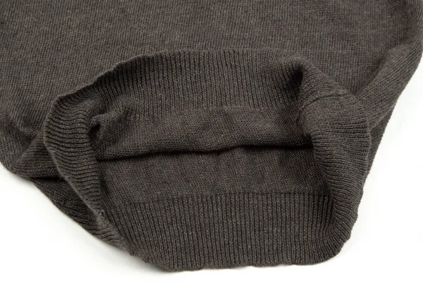 マーガレットハウエルMARGARET HOWELL リネンコットンヘンリーネックニットタンクトップ 焦げ茶II K-107196_008