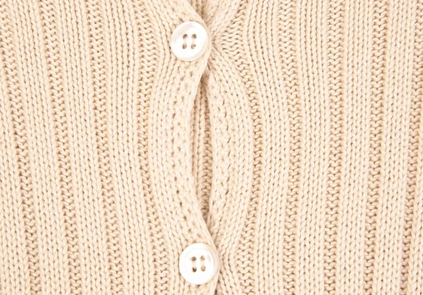 マーガレットハウエルMARGARET HOWELL コットンリブニットカーディガン アイボリーII K-107197_004