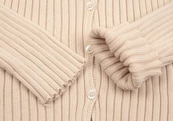 マーガレットハウエルMARGARET HOWELL コットンリブニットカーディガン アイボリーII K-107197_006