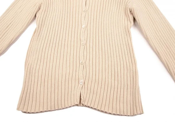 マーガレットハウエルMARGARET HOWELL コットンリブニットカーディガン アイボリーII K-107197_007