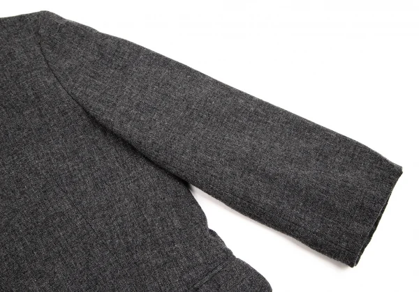 トリココムデギャルソンtricot COMME des GARCONSウールナイロンラウンドカラージャケット グレーM K-107219_005