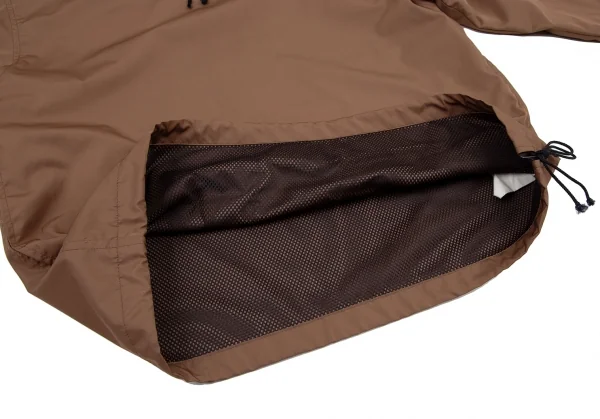 コムコム コムデギャルソンCOMME des GARCONS ロゴワンポイントポリアノラックパーカー ブラウンS K-107224_011